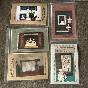 Lot of 5 Christmas quilting patterns